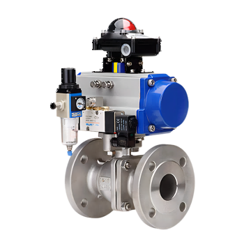 J9.COM-气动法兰球阀 流体控制